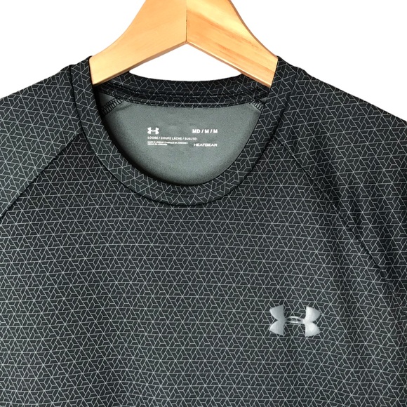 Under Armour Men's Performance Tee Patterned HeatGear Short Sleeve Crew Neck Tee - Picture 3 of 10